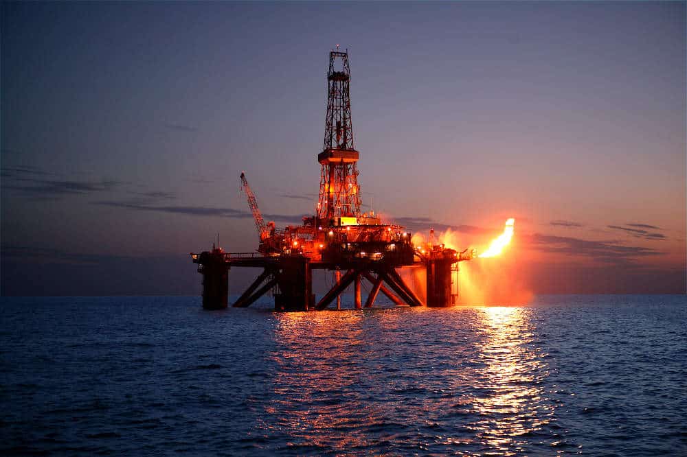 Offshore Gas Rig Flaring Small